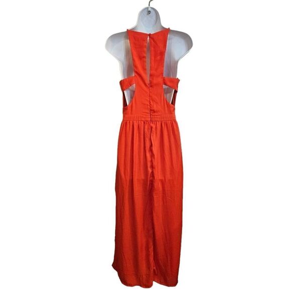 Sans Souci Orange CutOut Maxi Dress sz S - Picture 4 of 8